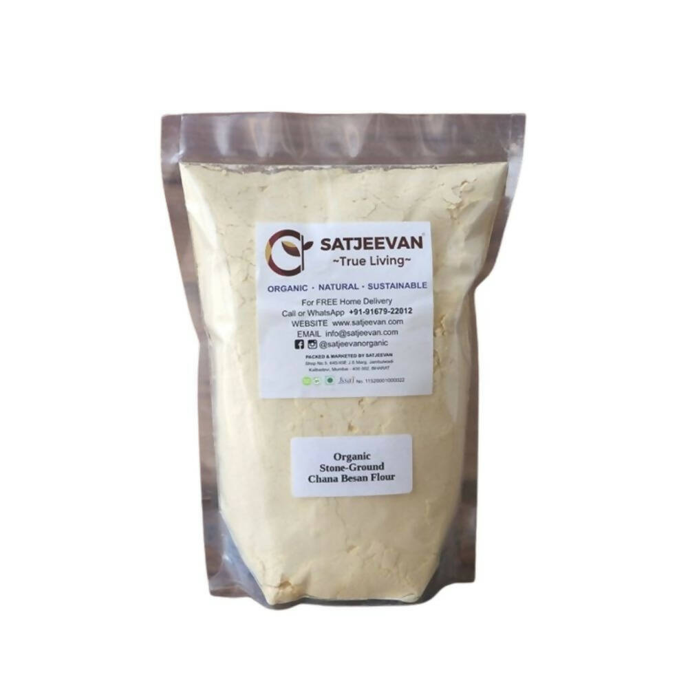 Satjeevan Organic Stone-Ground Chana Besan Flour - Distacart