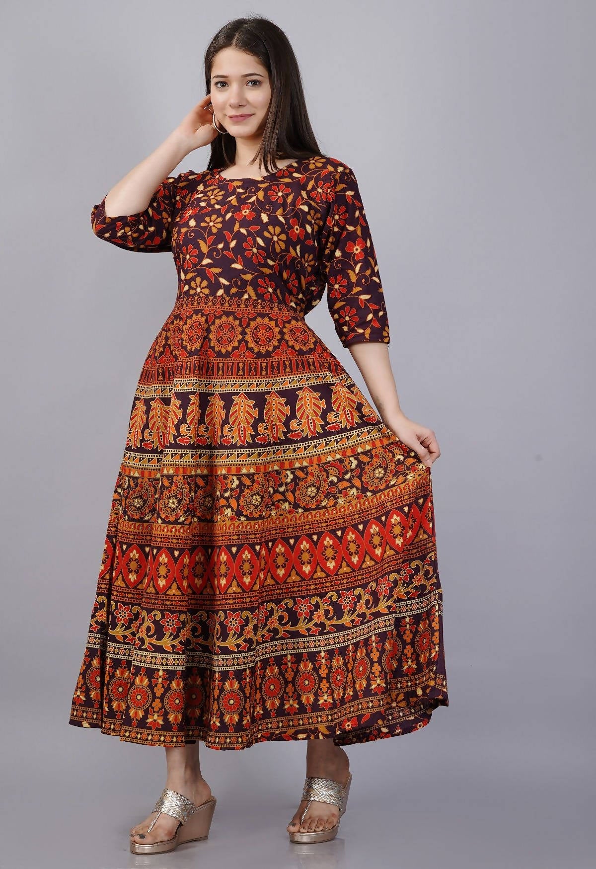 Vamika Multicolor Cotton Printed Party/Casual Wear Kurti (GAM23K)