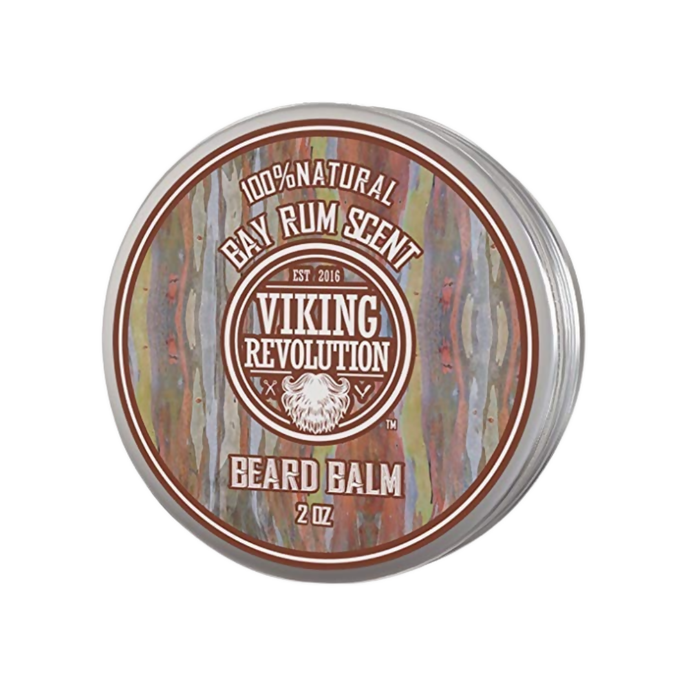 Viking Revolution Bay Rum Beard Balm- All Natural Argan Oil and Jojoba Oil - Distacart