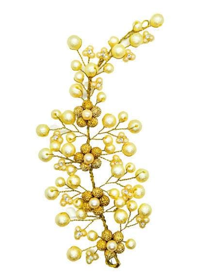 Gold Bridal Hair Brooch