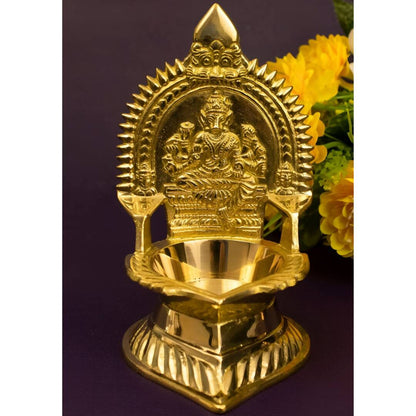 Spillbox Gold-Toned Brass Varagi Amman Diya Pooja Essential - Distacart