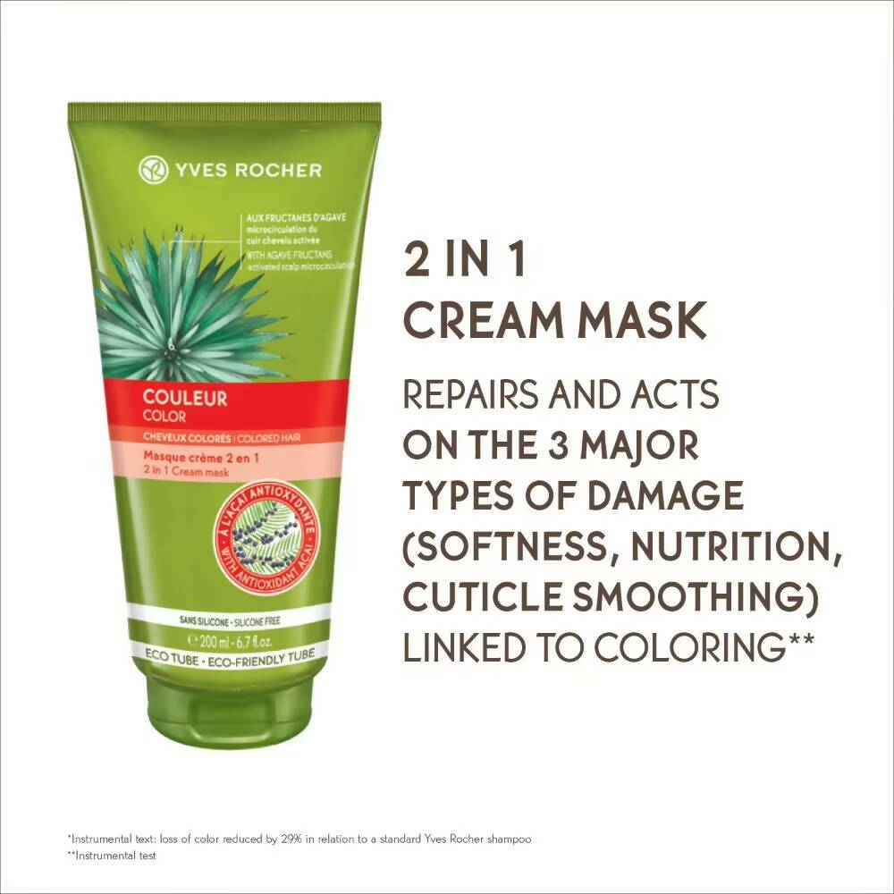 Yves Rocher Color 2 In 1 Cream Mask - Distacart