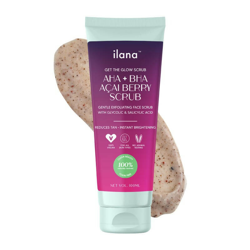 Ilana Get The Glow - AHA BHA Gentle Exfoliating Cream Face Scrub - Distacart