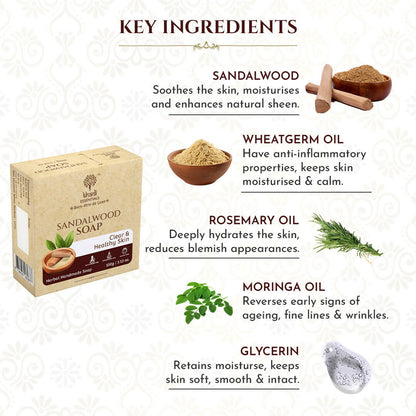 Khadi Essentials Sandalwood Herbal Handmade Soap - Distacart