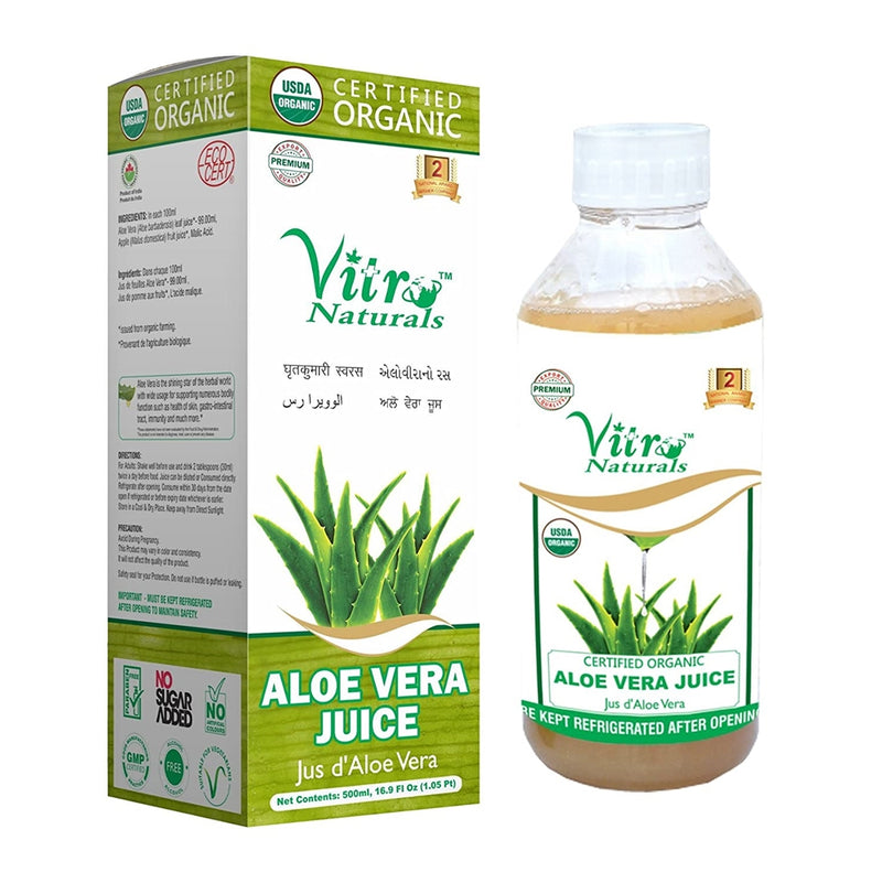 Vitro Naturals Certified Organic Aloe-vera juice 500 ml