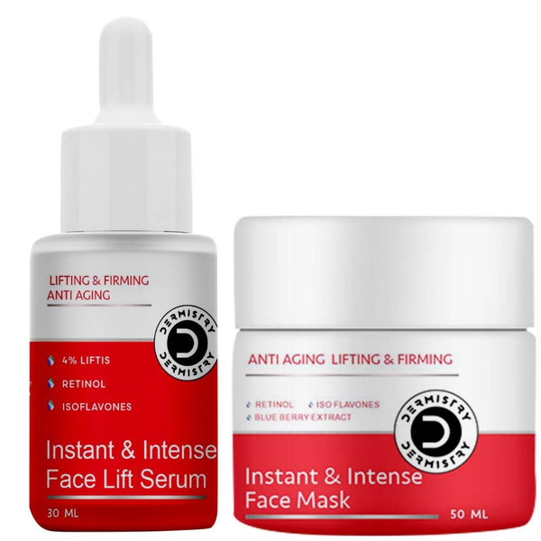Dermistry Anti Aging Instant Intense Face Lift Serum & Instant Intense Face Mask - Distacart