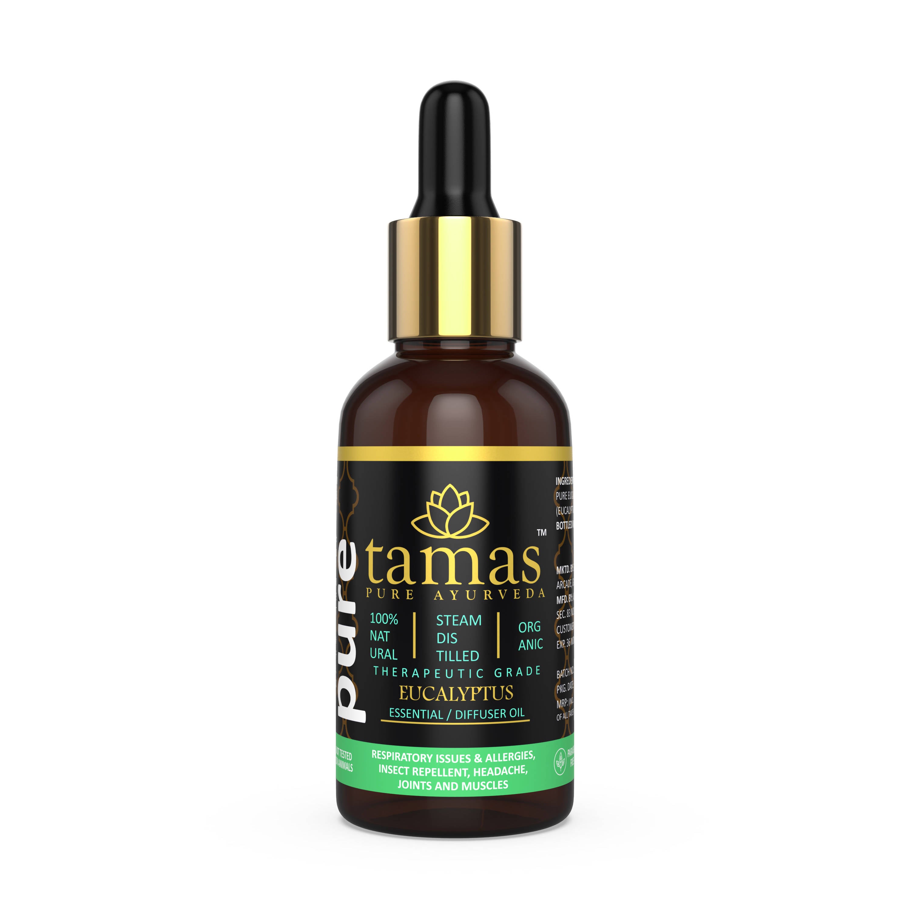 Tamas Pure Ayurveda 100% Organic Eucalyptus Essential Oil- USDA Certified Organic - Distacart