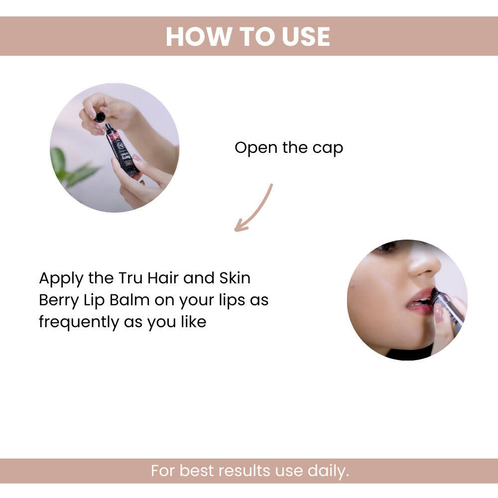 Tru Hair & Skin Berry Lip Balm With SPF 15 - Distacart