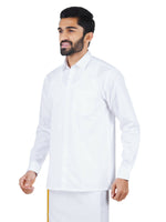 Thumbnail for Ramraj Cotton Mens Royal Cotton Full Sleeve White Shirt - Distacart