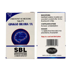 SBL Homeopathy Ginko Biloba Tablets - Distacart