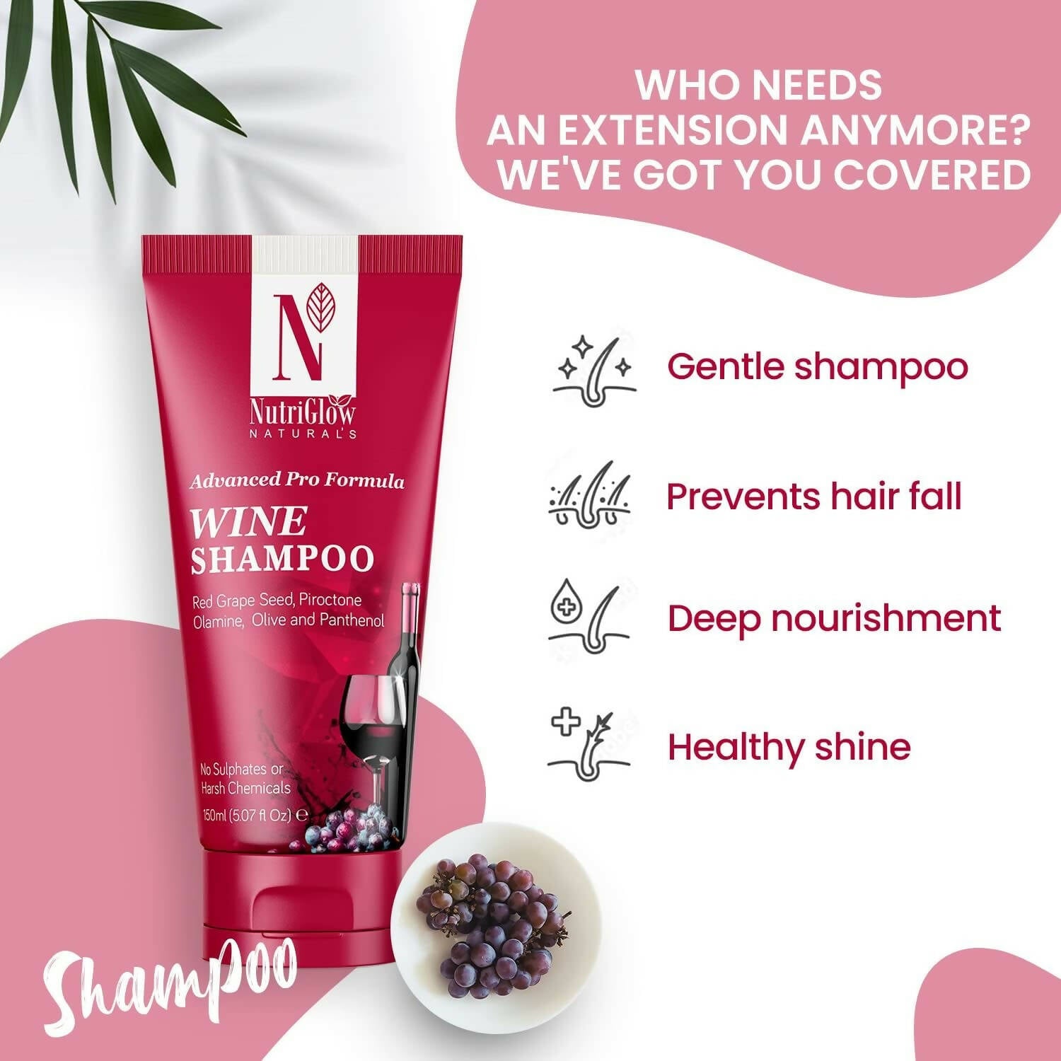 NutriGlow NATURAL'S Advanced Pro Formula Wine Hair Spa - Distacart
