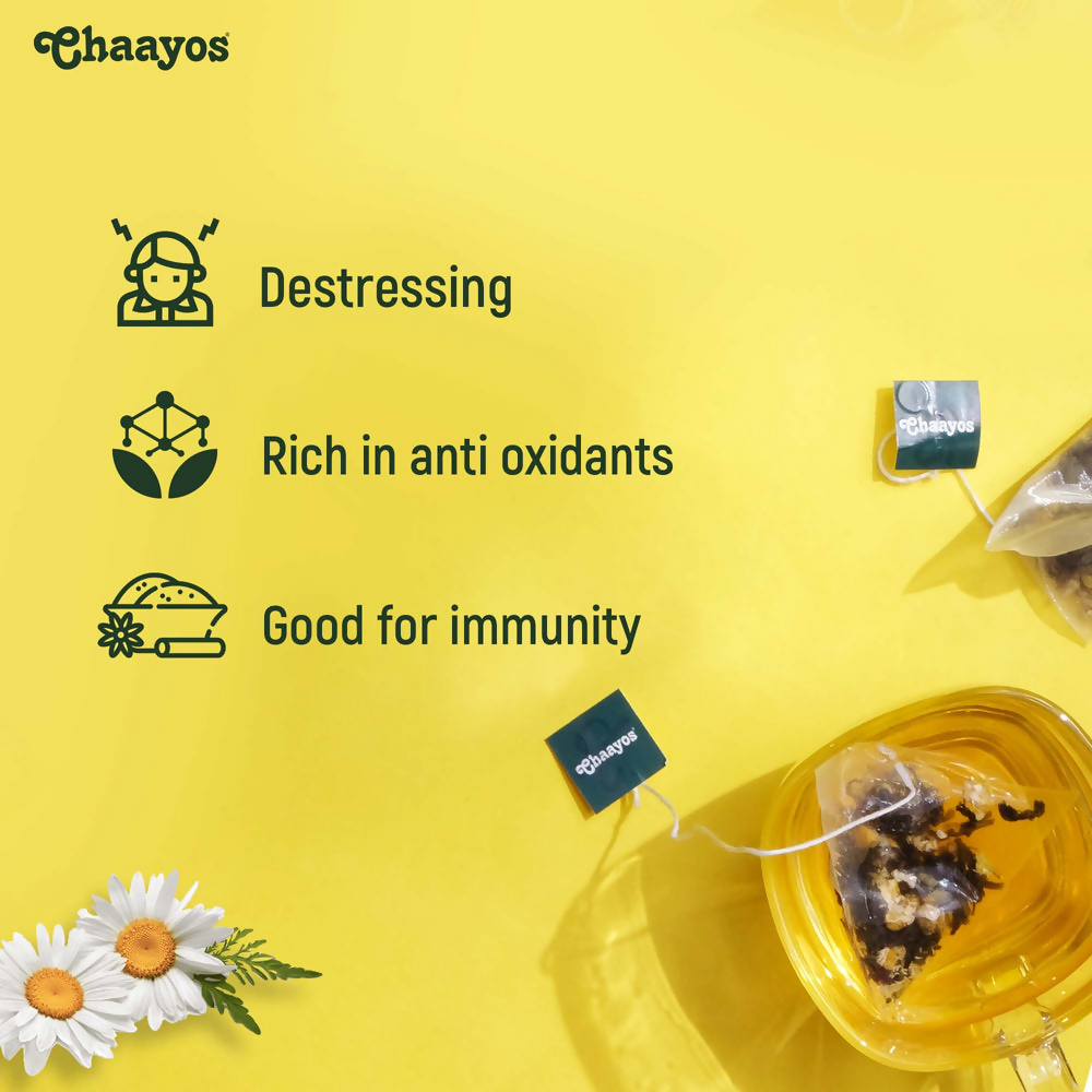 Chaayos Chamomile Green Tea Bags - Distacart