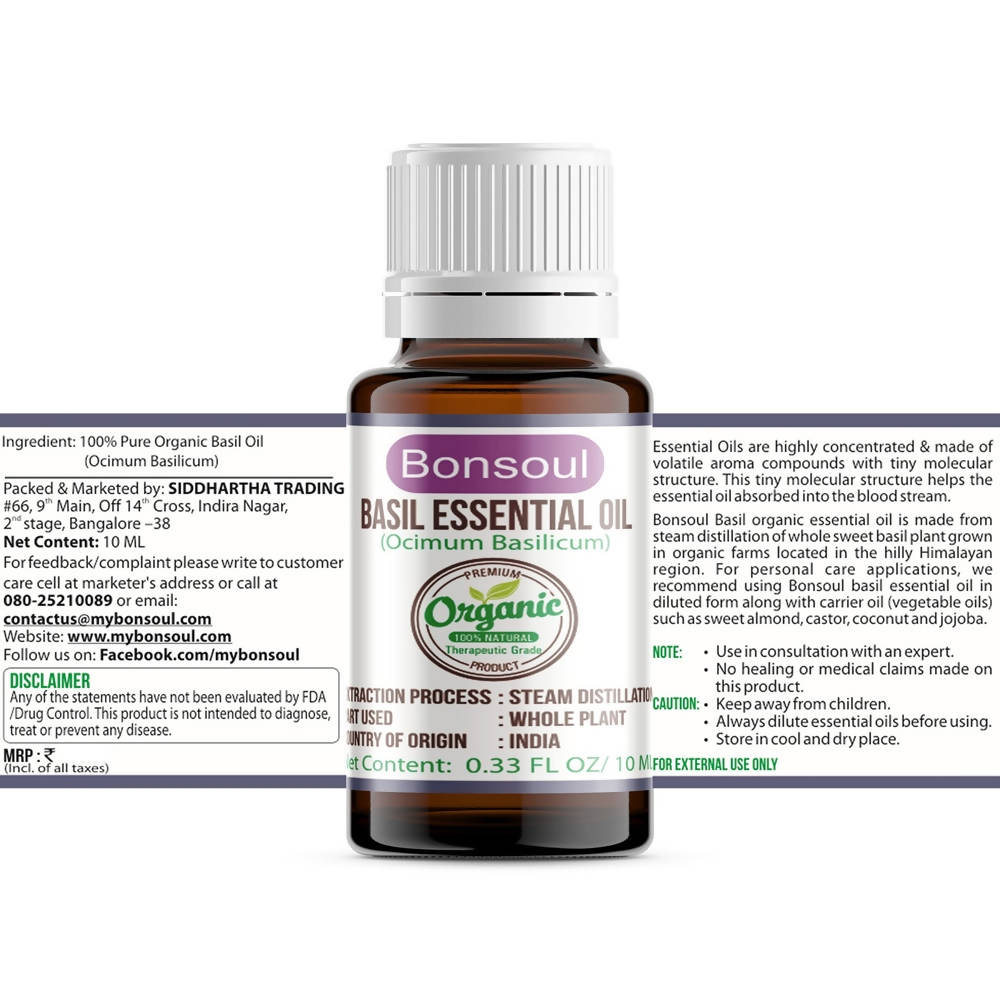 Bonsoul Basil Essential Oil