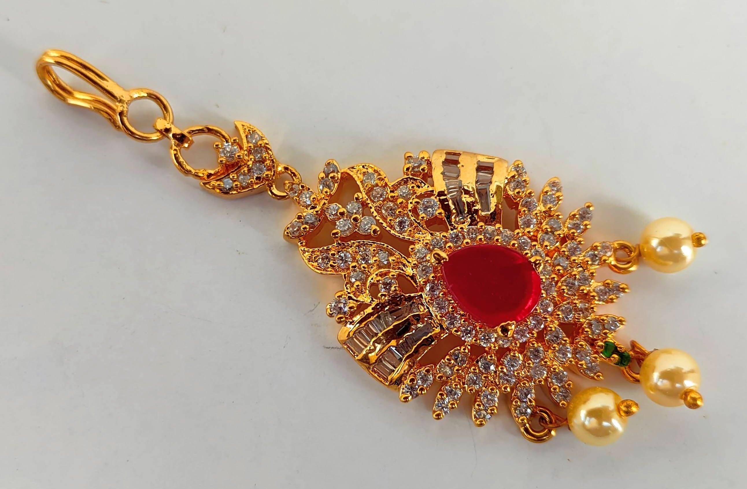 Short Length Bridal Maang Tikka - Distacart