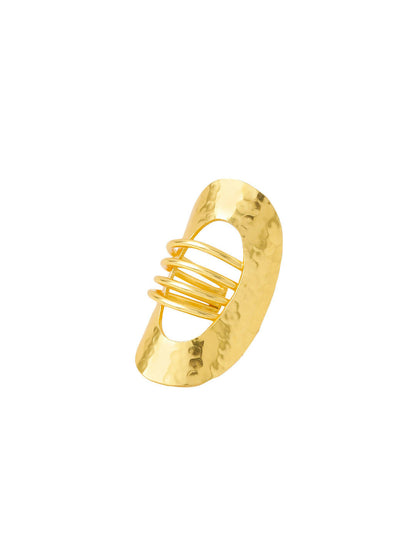 NVR Women's Western Gold Plated Adjustable Finger Ring - Distacart