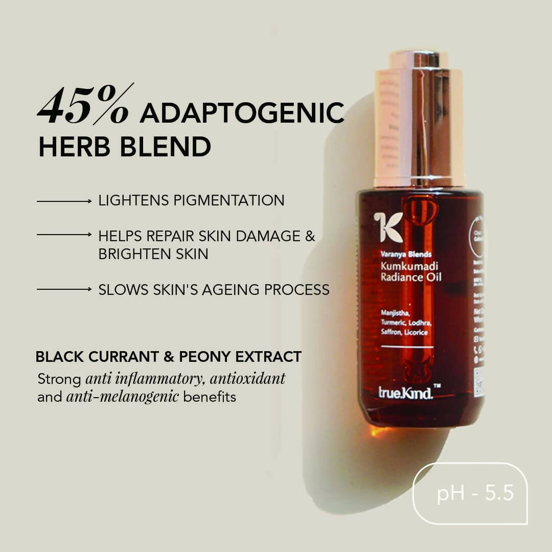 True Kind Varanya Blends Kumkumadi Radiance Facial Oil - Distacart