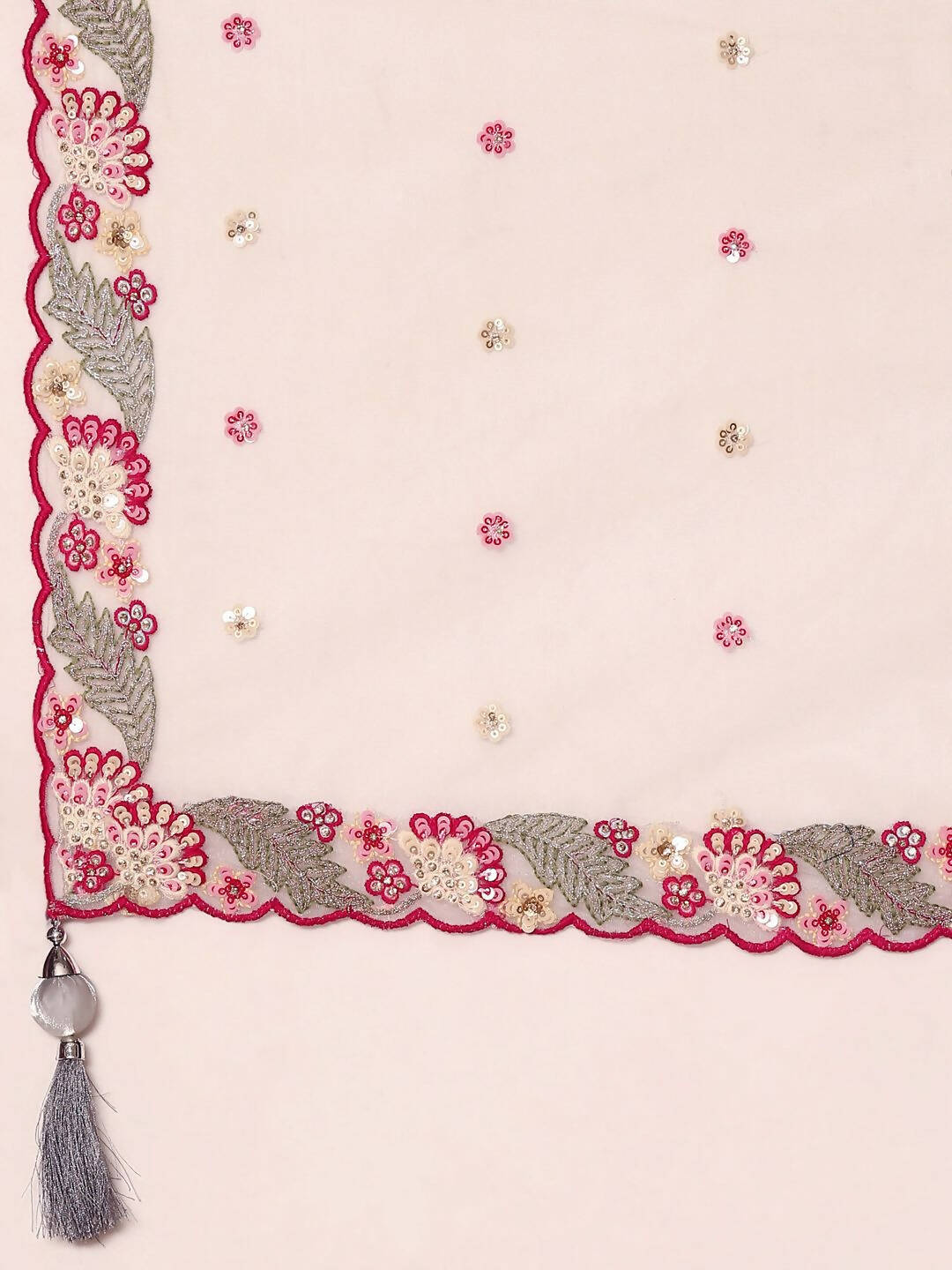 House of Panchhi Grey Organza Sequins and Zarkan embroidery Lehenga choli & Dupatta - Distacart