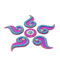 Thumbnail for Kundan HandiKrafts Curved Designer Rangoli Purple (Baby) - Distacart