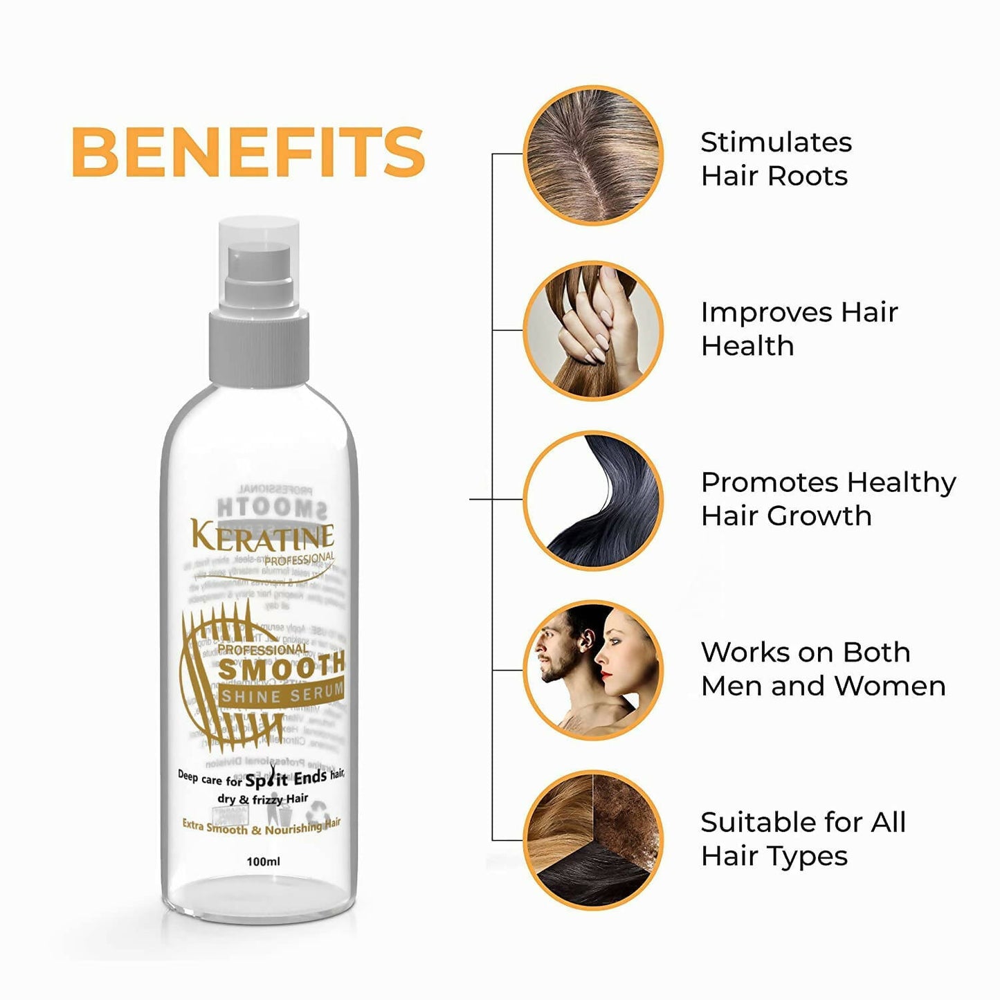 Keratine Professional Smooth Shine Hair Serum - Distacart