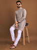 Indian Ethnic Mens Kurta Pajama Party Wear by Infinity Export - Light Brown - Distacart