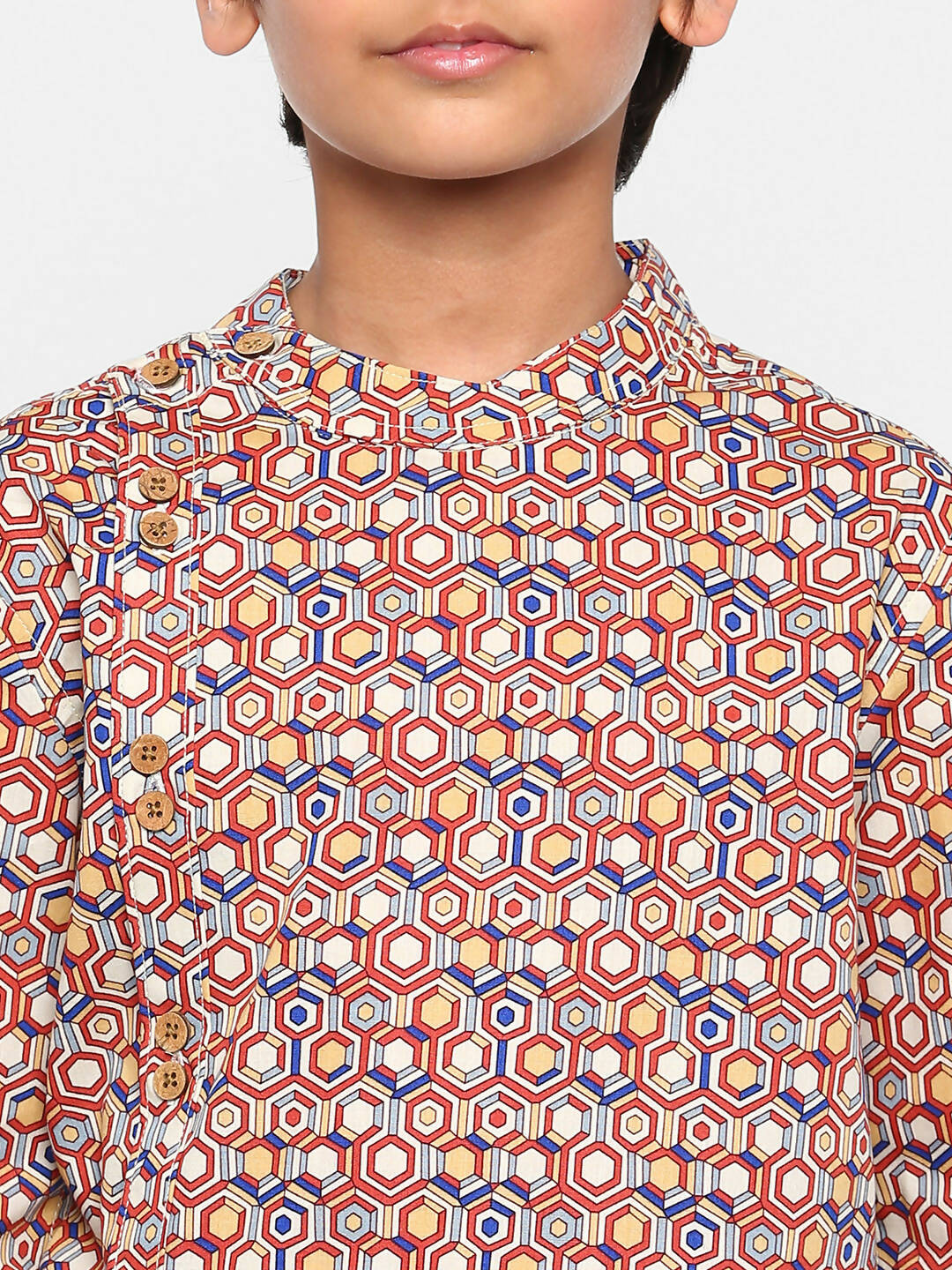 Manet Ethnic Full Sleeves Printed Shirt - Brown - Distacart