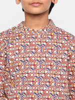 Thumbnail for Manet Ethnic Full Sleeves Printed Shirt - Brown - Distacart