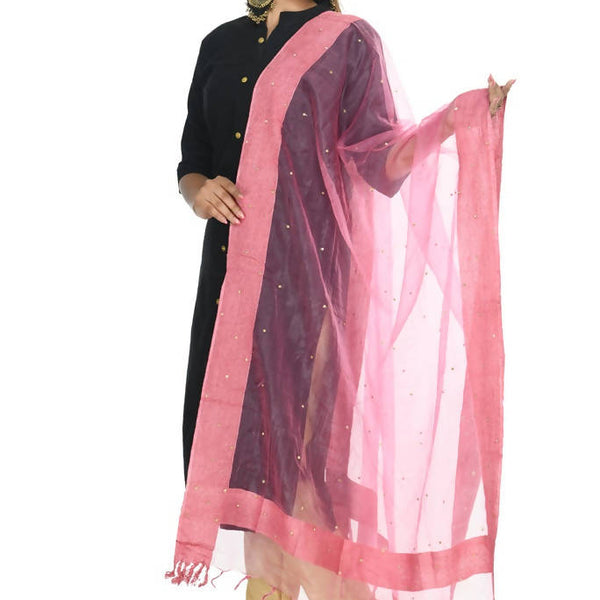 Mominos Fashion Onion Color Stone Work Dupatta