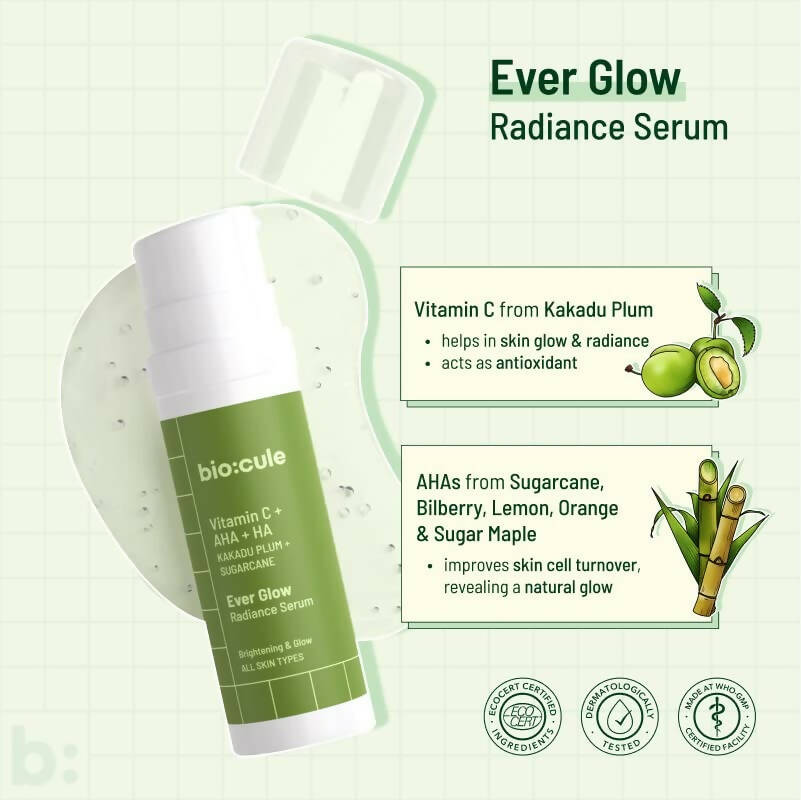 Biocule Ever Glow Radiance Vitamin C Face Serum - Distacart