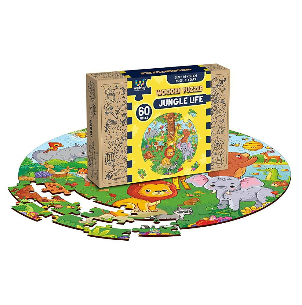 Webby Jungle Jigsaw Puzzle for Kids - 60 Pcs - Distacart