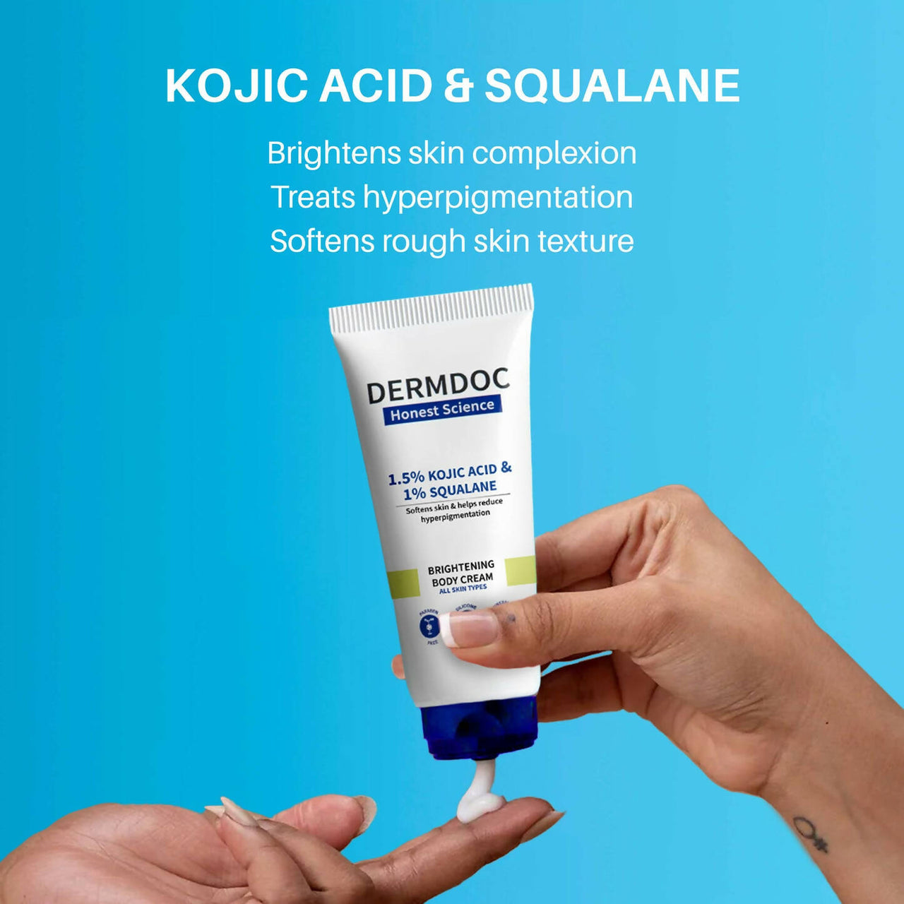 Dermdoc 1.5% Kojic Acid & 1% Squalene Brightening Body Cream - Distacart