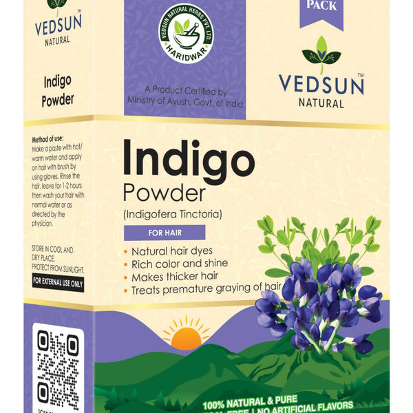 Vedsun Naturals Indigo Powder Organic and Pure For Hair Growth - Distacart