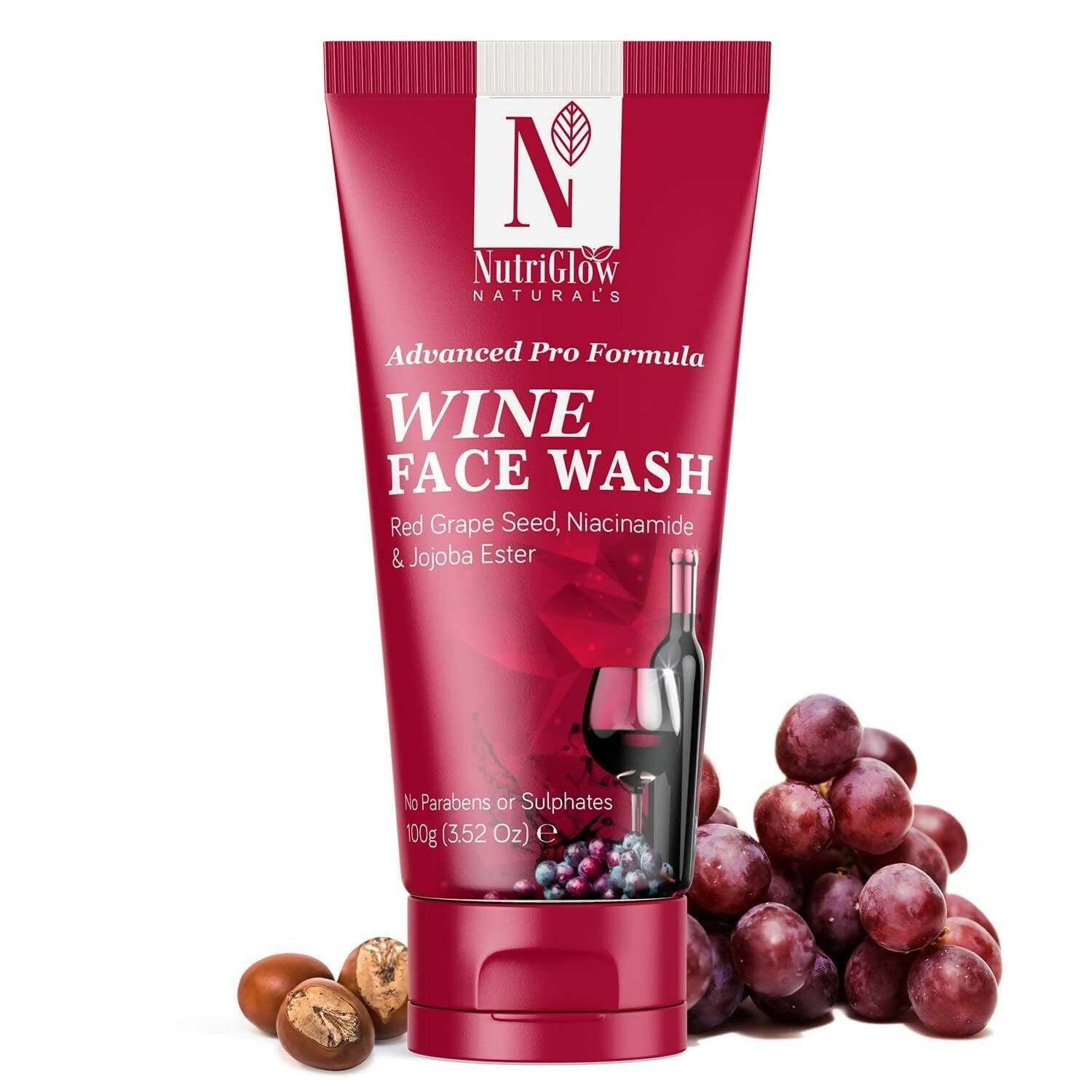 NutriGlow NATURAL'S Advanced Pro Formula Wine Face Wash - Distacart