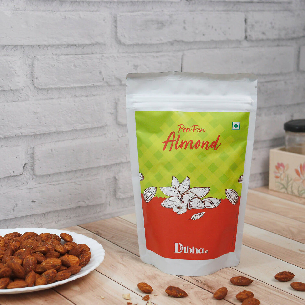 Dibha - Honest Snacking Peri Peri Almonds - Distacart