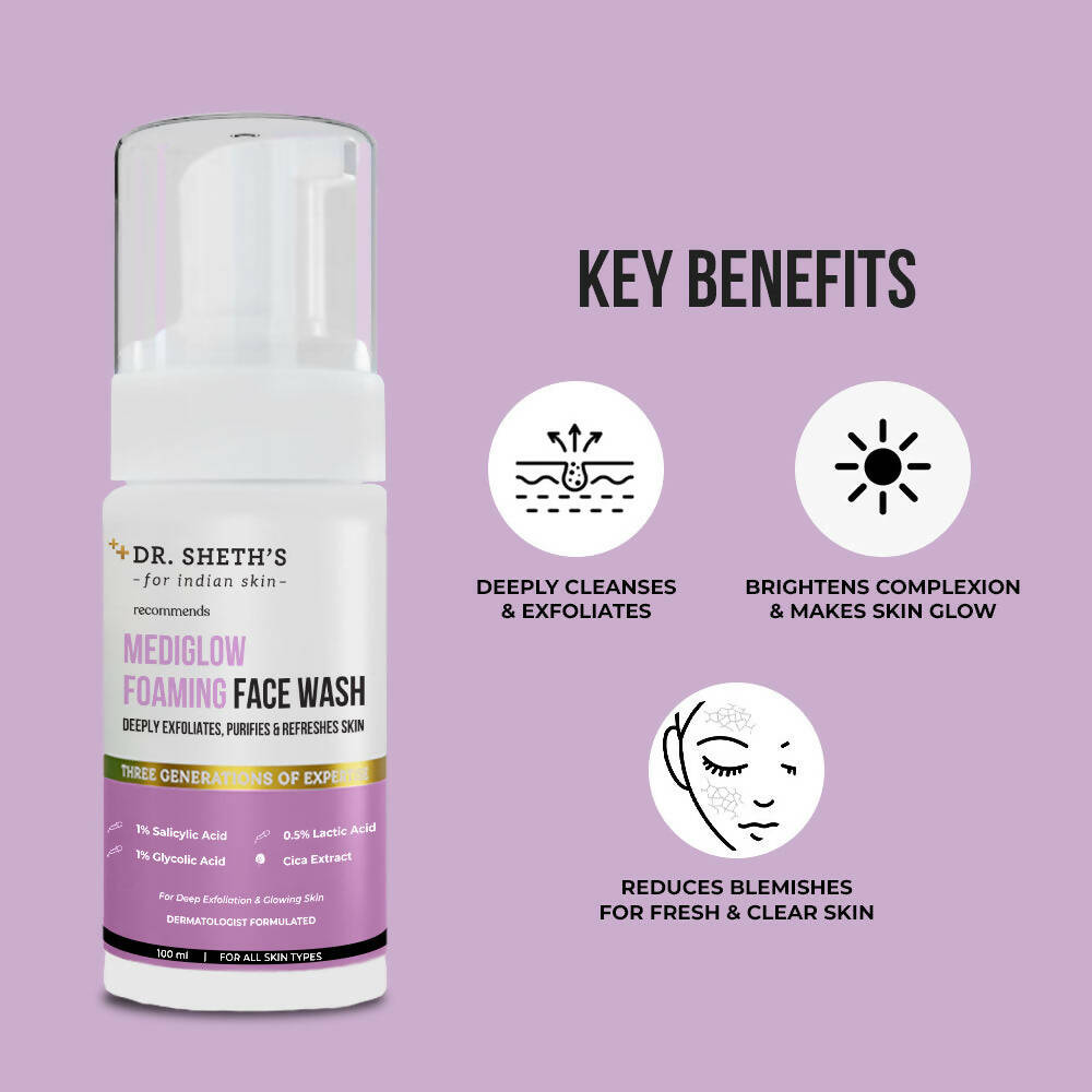 Dr. Sheth's Mediglow Foaming Face Wash - Distacart