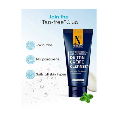 NutriGlow Advance Organics De Tan Cream Cleanser - Distacart