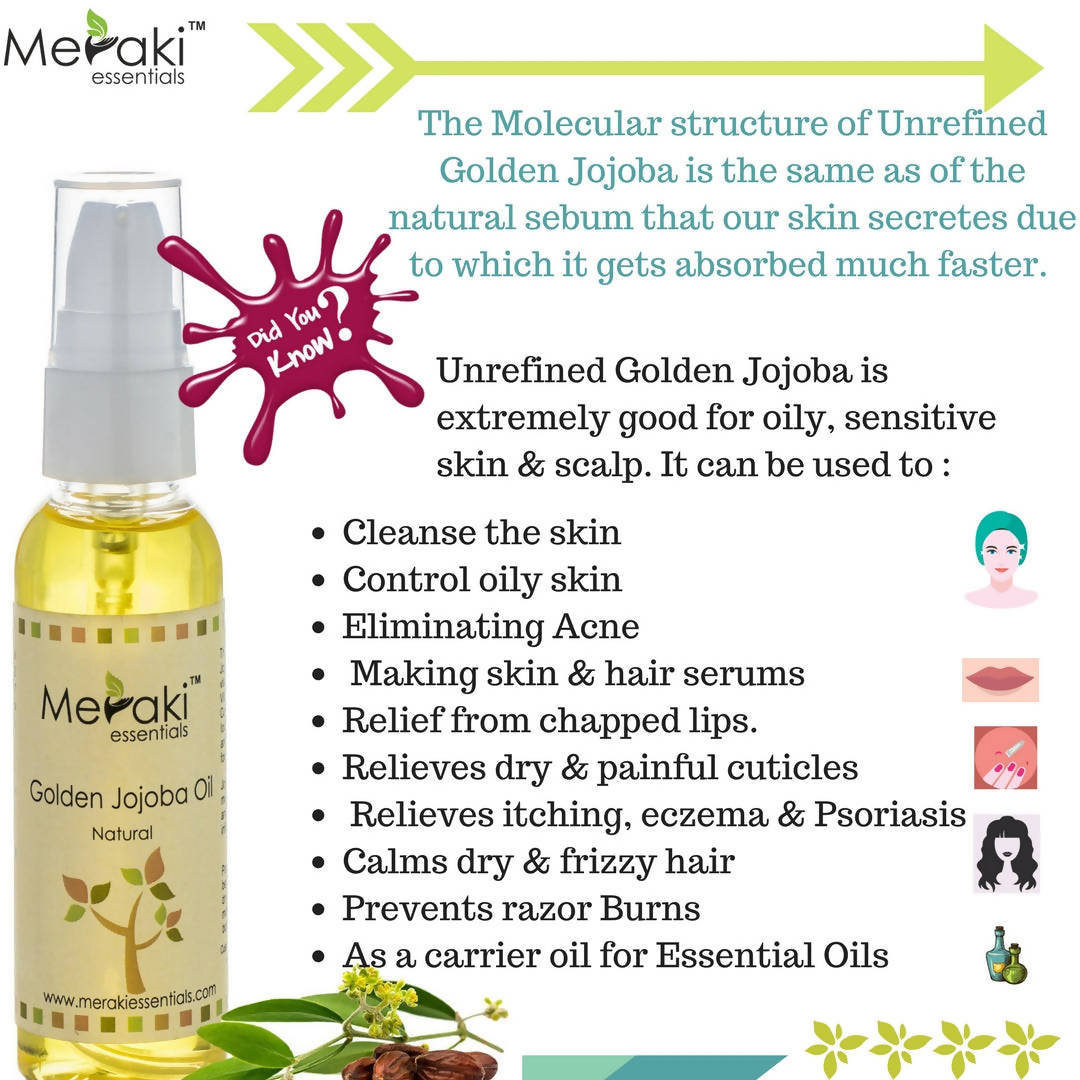 Meraki Essentials Golden Jojoba Oil - Distacart