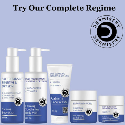 Dermistry Sensitive & Dry Skin Body Wash & Face Cream - Distacart