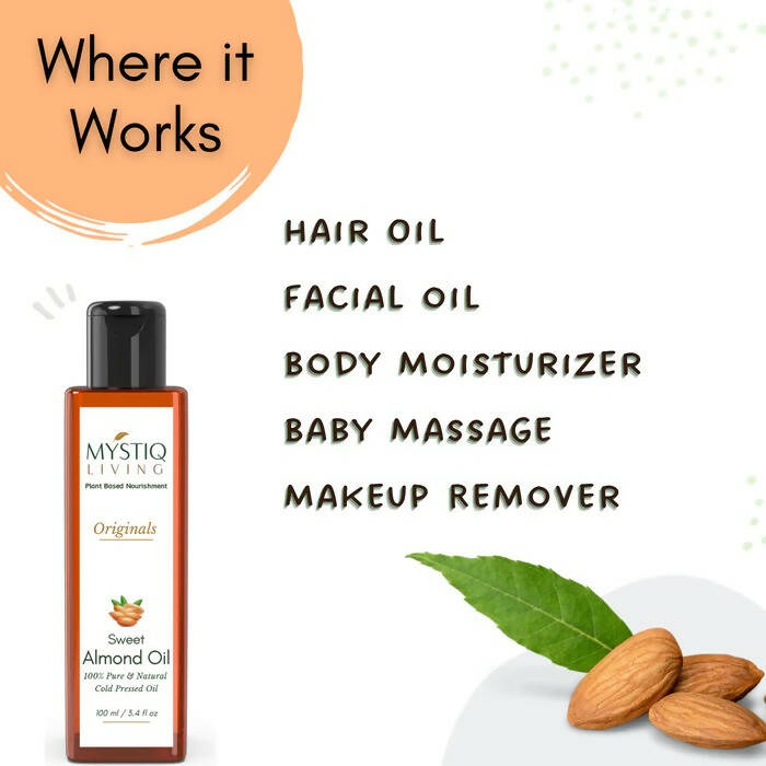 Mystiq Living Originals Sweet Almond Oil - Distacart