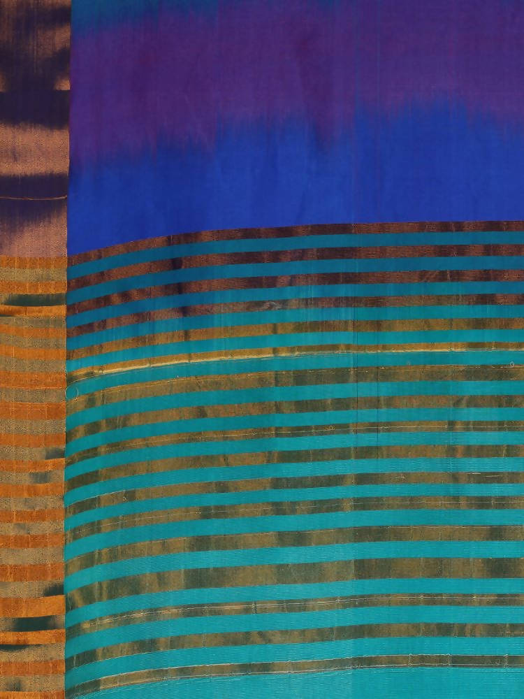 Kalamandir Ikkat Print Silk Blend Multi Color Uppada Saree