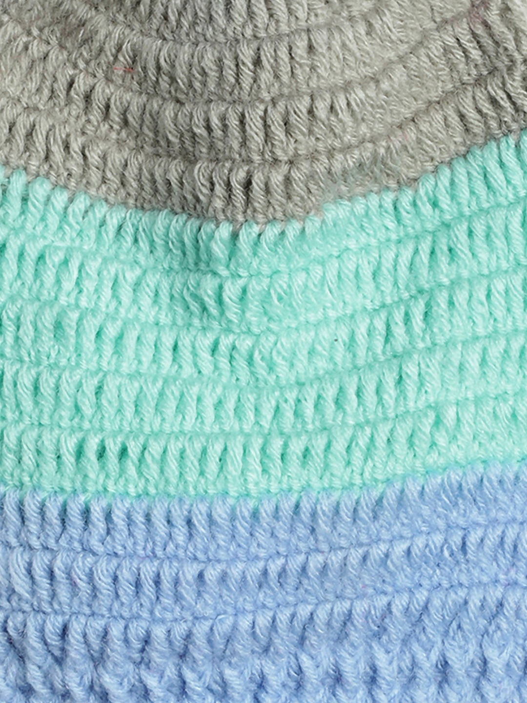 Chutput Kids Woollen Hand Knitted Colorblock Detailed Cap - Multi - Distacart