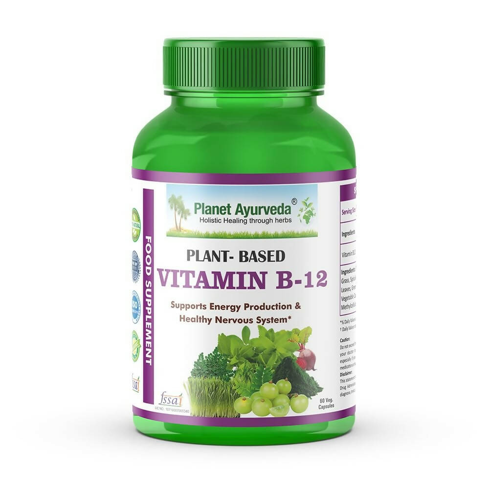 Planet Ayurveda Plant Based Vitamin B12 Capsules - Distacart