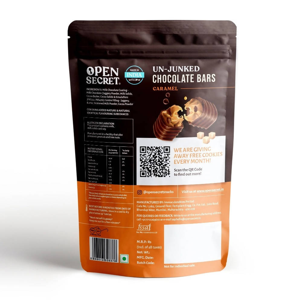 Open Secret Un-Junked Chocolate Bars Caramel - Distacart