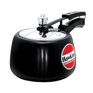 Hawkins Contura Hard Anodised Aluminium Pressure Cooker 3 Litre - Black - Distacart