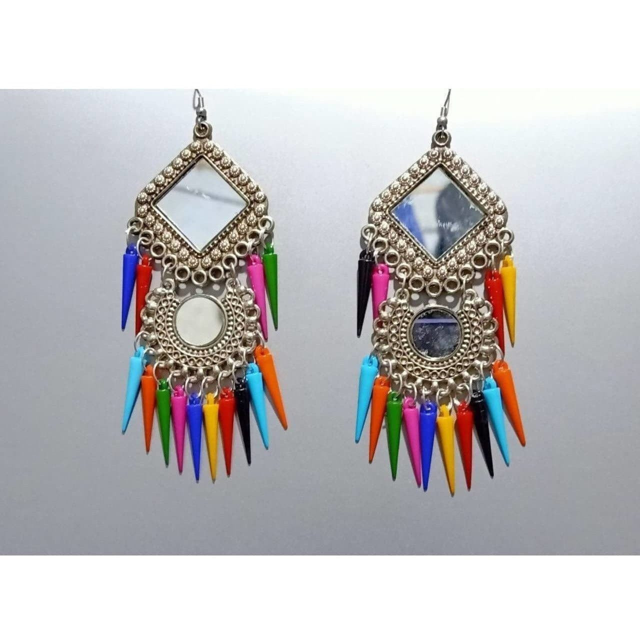 Latest Trendy Multicolor Pearls Hanging Chandbali Earrings