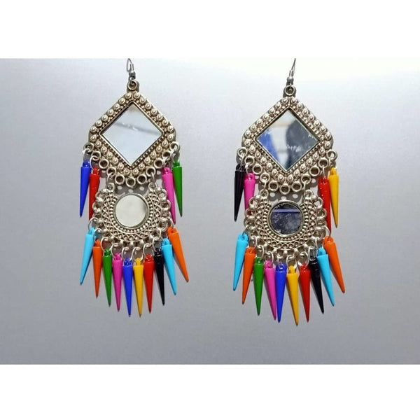 Latest Trendy Multicolor Pearls Hanging Chandbali Earrings