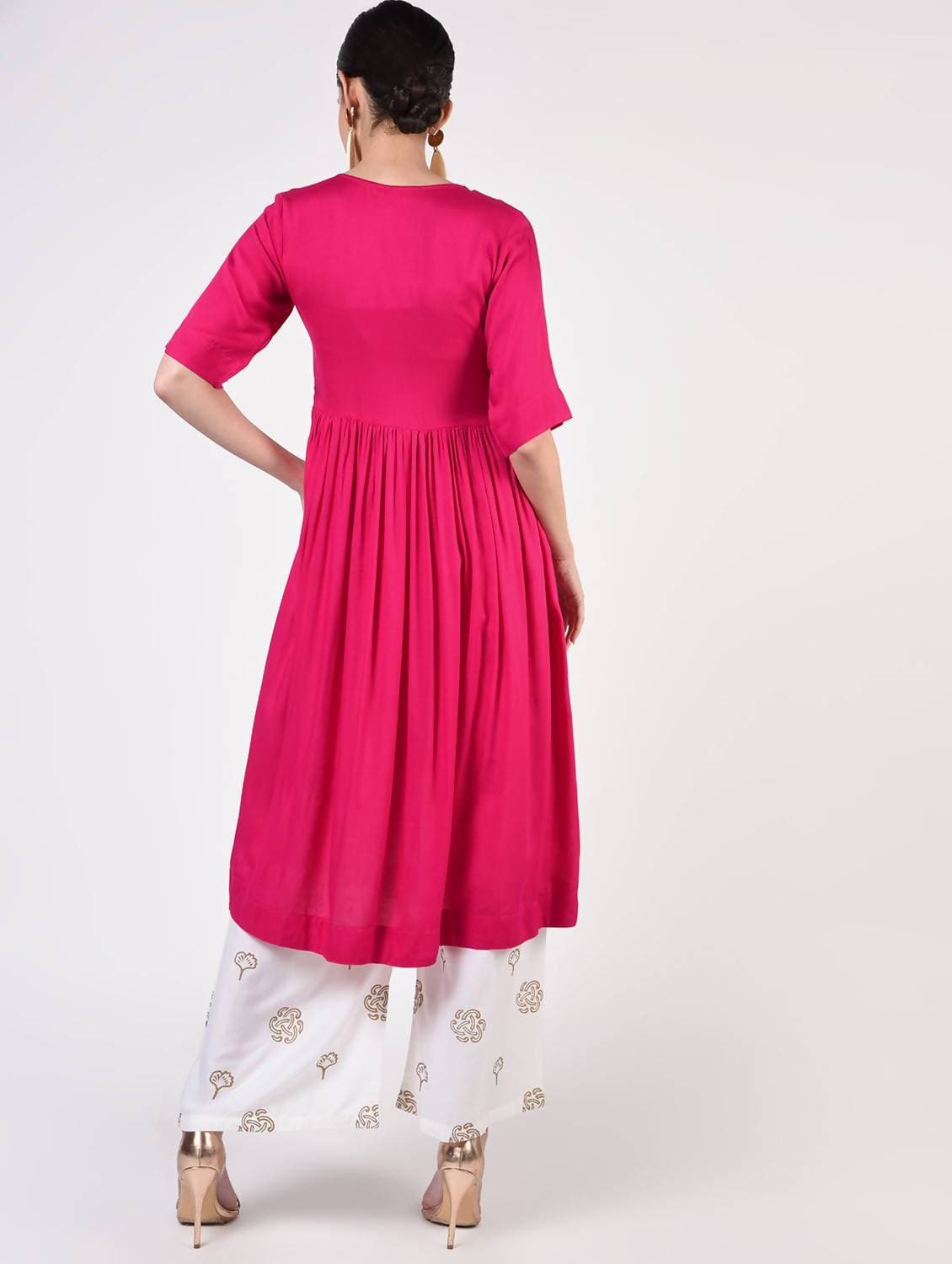 Pin-tuck Kurta Palazzo Set CH066K