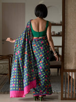 Thumbnail for Suta Multi Color Checked Pure Cotton Saree - Distacart