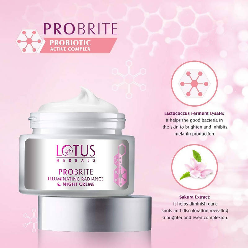 Lotus Herbals Probrite Illuminating Radiance Night Crème - Distacart