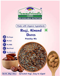 Thumbnail for TummyFriendly Foods Organic Sprouted Ragi, Almonds, Dates Porridge Mix - Distacart