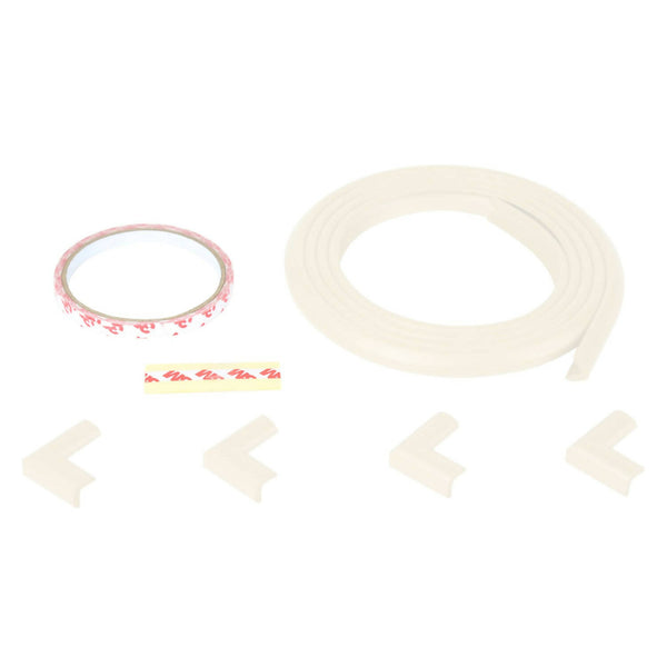 Safe-O-Kid Unique High Density L-Shaped 2 Mtr Long Mini 1 Edge Guard With 4 Corner Cushions White - Distacart